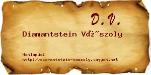 Diamantstein Vászoly névjegykártya
